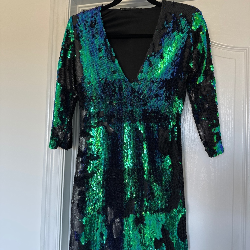 Zara sequin mini dress